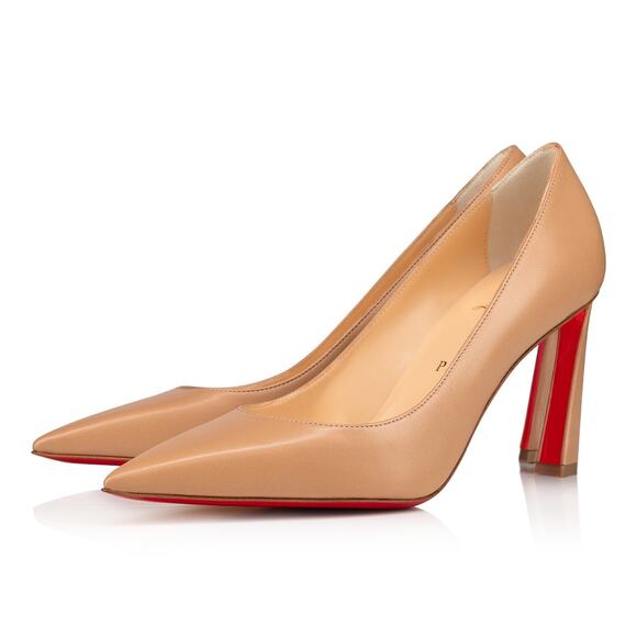 Christian Louboutin Condora 85 Nude Blush Kid Leather Pointed Toe Heel Pump 40 - Picture 1 of 13